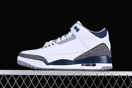 All categories Air Jordan Jordan series basketball shoes Air Jordan 3 foreign trade version Air Jordan 3 Retro "Midnight Navy" AJ3 Joe 3 midnight blue cement color CT8532-140